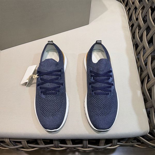 Mens Luxury Cotton Knit Sneakers Mirror Quality Lightweight Stretch Trainers Daily Casual Party Wedding Dress Shoes 1080