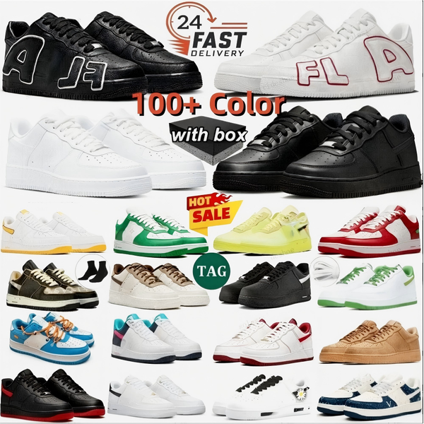 36-47 With box Designer Shoes One af1s 2026 Casual Running Sneakers Classic 1 Triple White Black Red Wheat Panda Utility Starstruck White Ice Outdoor Sports Runners 1s