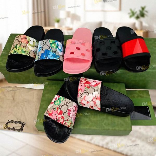 Designer Sandals Slippers Women Men Slides Flat Slider flip flop girls Summer Fashion Shoes black white pink red blue Woman Slide Sandal size 35-45