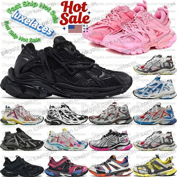 Designers Shoes Runners 7.0 7.5 Track 3.0 Led runers Sneakers Platform Paris Triple White Black Multicolor Pink Blue Grey Ancien Daddy mens women Trainers Tennis