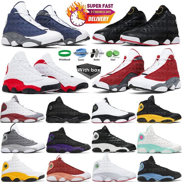 2026 With Box 13 13s Basketball Shoes Designer Shoes Sneakers For Men Women Red Black White Flint Wheat Wolf Grey Playoff Purple Cap Gown Sports Trainers