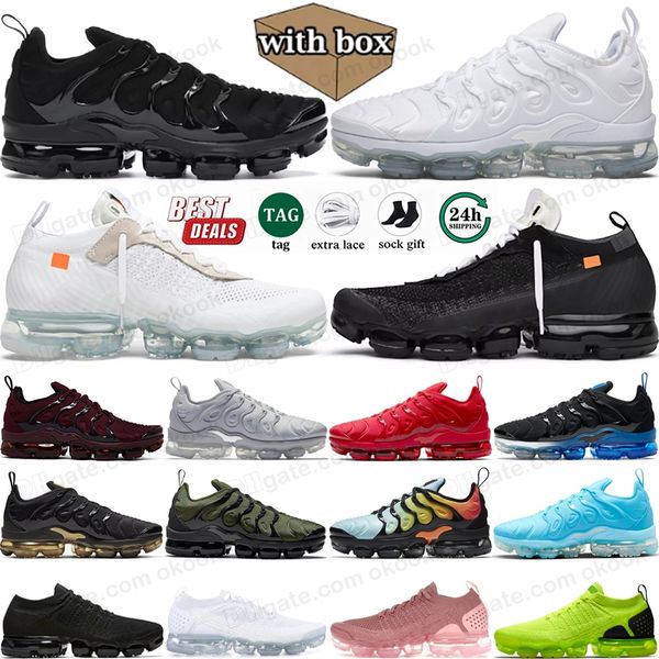 Tn Plus Running Shoes Mens Women Sneakers Triple White Black Cherrys Re Knicks University Blue Game Royal Obsidian Walking Sports Trainers