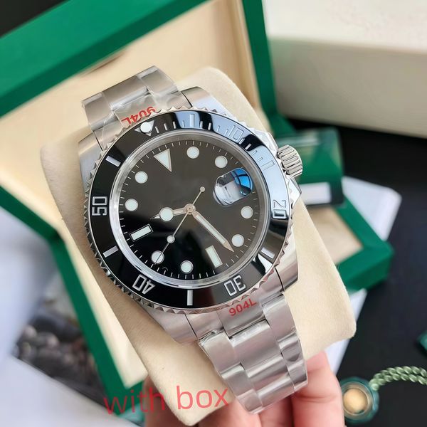 Sliding lock luxury ceramic bezel sapphire glass men's watch 2813 automatic mechanical watch 41mm fashion watches men's 904L stainless watch