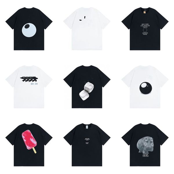 Mens Designer Cotton T Shirt Letter Print Graphic Tee Vintage Hip Hop Loose Sports Short Sleeve Tops Men Streewear