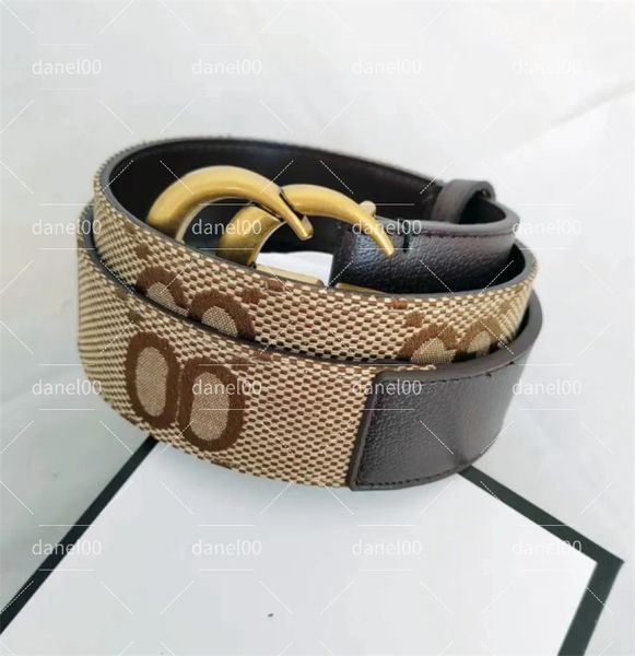 Fashion Luxury Belts Plaid Flower Striped Leather Belt Designer Men's And Women's High-quality Belt 3.8CM With Box
