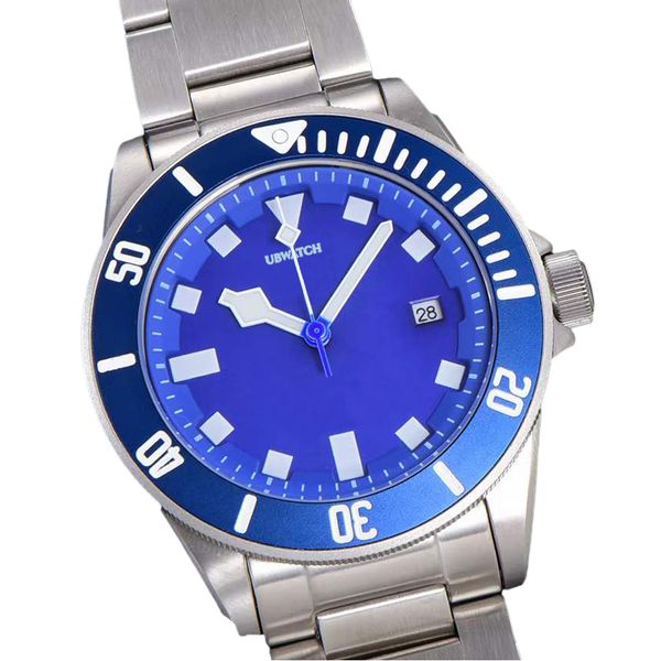 42MM T1 Automatic Hardlex Glass Pelagos Fresh Bright Blue Ocean Mens Watches Rotatable Bezel Clear Number Scale Stainless Steel Wristwatches