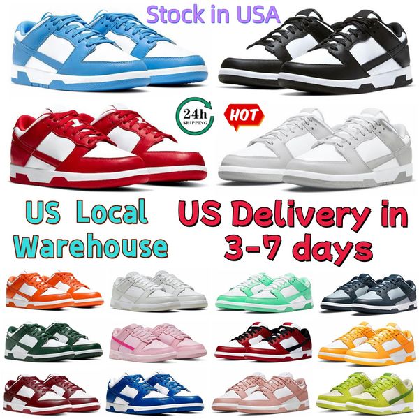 Mens Women Running Shoes Panda Lows Sneakers Triple Pink University Red Green GLow Kentucky Black White UNC Michigan Outdoor Men Womens Trainers Size 13