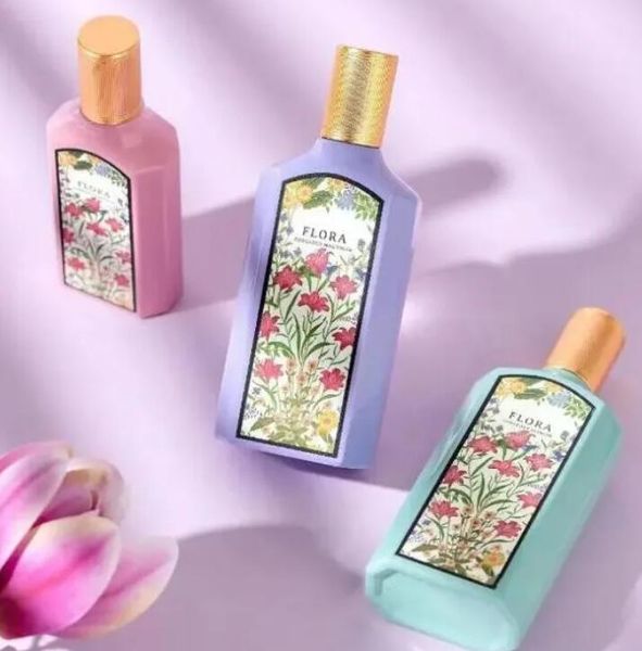Designer Flora Perfume For Women GORGEOUS Cologne 100ml Orchid Magnolia Jasmine Gardenia good smell long lasting lady EDP Perfume Gift Set Wedding Perfume
