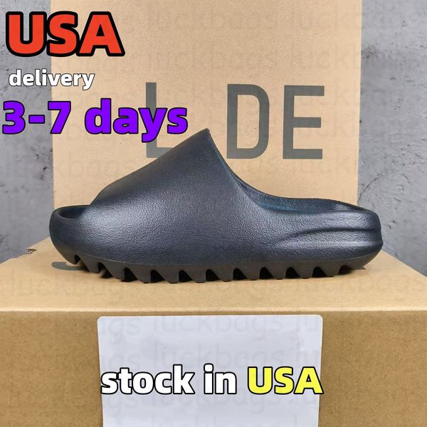 the United States Designer men slippers Black onyx agate EVA material summer outdoors beach sandals Large sizt mens slipper Free shipping Shipping from the USA 39-48