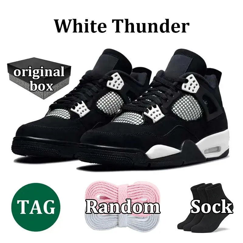 4 4s Basketball Shoes White Cement OG Black Cat 2025 Retro Bred Military Blue Thunder Olive Laker Purple Navy Metallic Cave Stone Rare White Lettering Sneaker Trainer