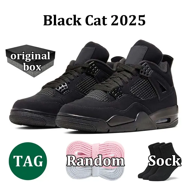 4 4s Basketball Shoes White Cement OG Black Cat 2025 Retro Bred Military Blue Thunder Olive Laker Purple Navy Metallic Cave Stone Rare White Lettering Sneaker Trainer
