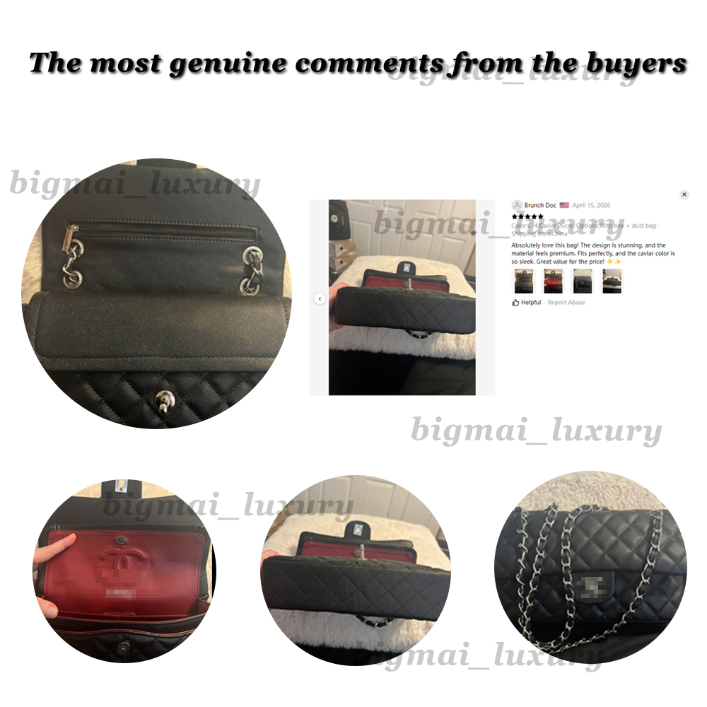 10A Designer Bags 2026 Trends Caviar CF Women's Fashion bag Shoulder Bags Sheepskin luxury bag Classic tote bag Silver Gold Chain Leather cc bag