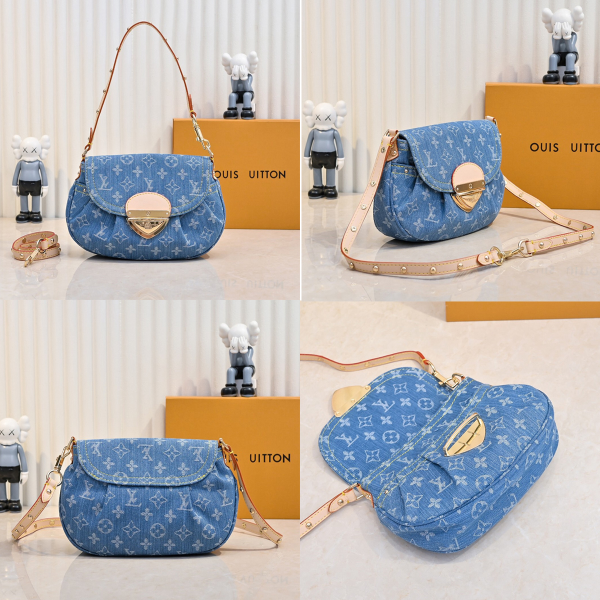 louis vuitons bag Pink denim bag designer bag Luxury Bag Chain Shoulder Bag Top Quality Women's handbag designer purse Gold Coin Bag Crossbody Bag Designer Bag pink bag